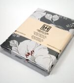 Slate Blue Blossom Double Bedsheet Set