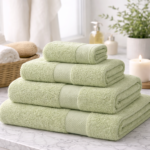 Light Green Premium Cotton Bath Towel