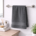 Grey Premium Cotton Bath Towel - Image 5