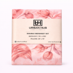 Pink Floral Printed Single Bed Sheet Set