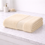 Cream Premium Cotton Bath Towel - Image 3