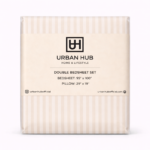 Soft Cream Textured Double Bed Sheet