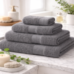 Grey Premium Cotton Bath Towel