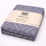 Grey Geometric Printed Double Bedsheet Set