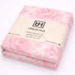 Soft Pink Blossom Printed Double Bedsheet Set