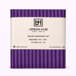 Single bed lining (striped) bedsheet Purple