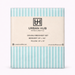 Single bed lining (striped) bedsheet light blue