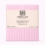 Single bed lining (striped) bedsheet pink