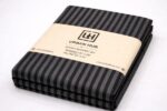 Double bed lining (striped) bedsheet Black
