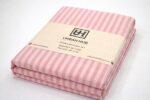 Double bed lining (striped) bedsheet baby pink