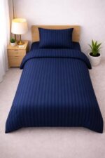 Single bed lining (striped) bedsheet blue - Image 2